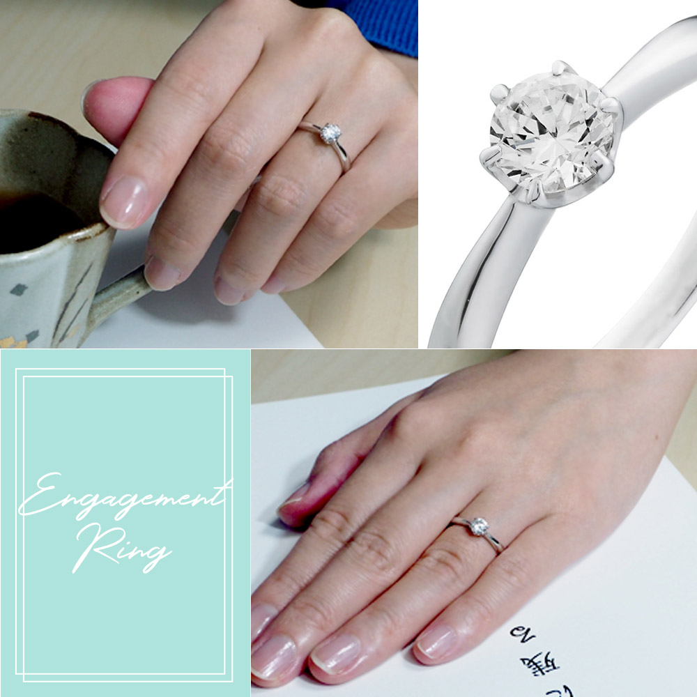 婚約指輪 ソリティアリングの定番ティファニーセッティング 福岡の婚約指輪 結婚指輪 宝石 時計いのうえ